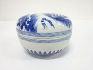 古伊万里　染付　食籠